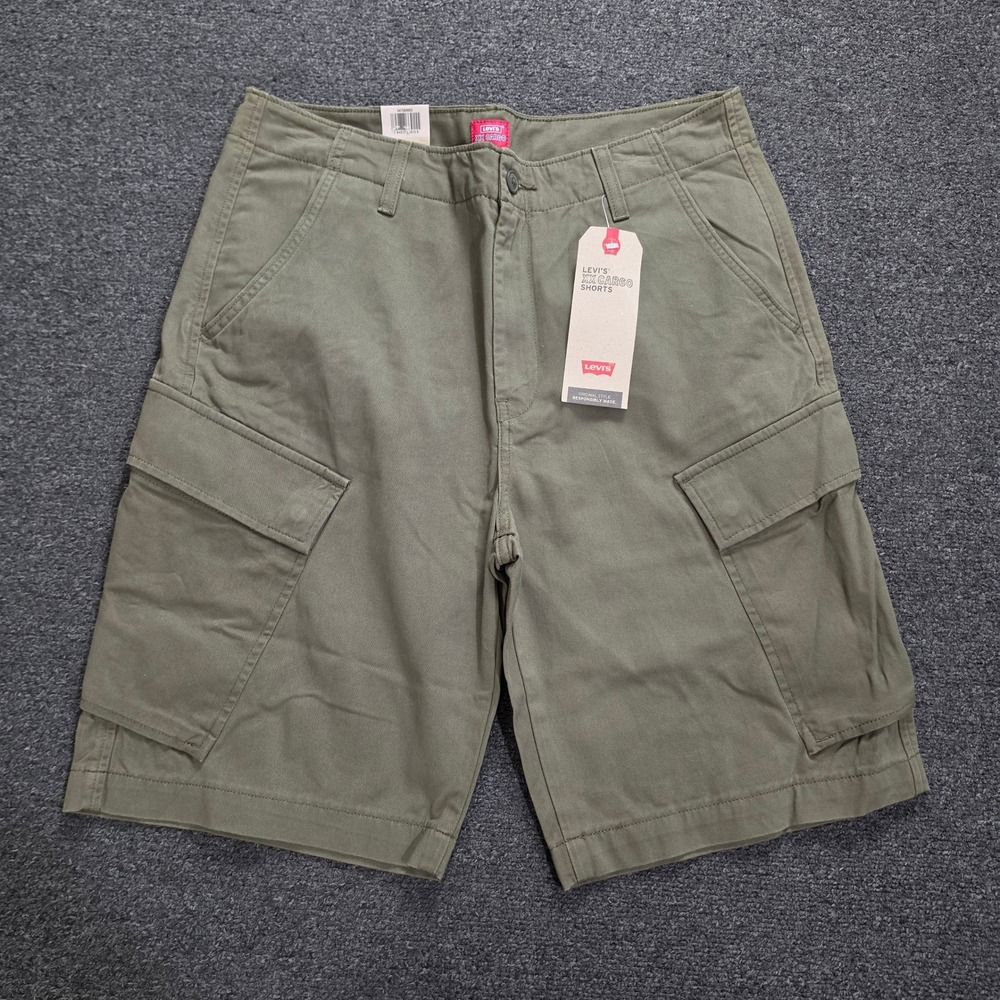 Levis XX Cargo Shorts Mens 33 Olive Green Cotton Utility Multi-Pocket 547560003